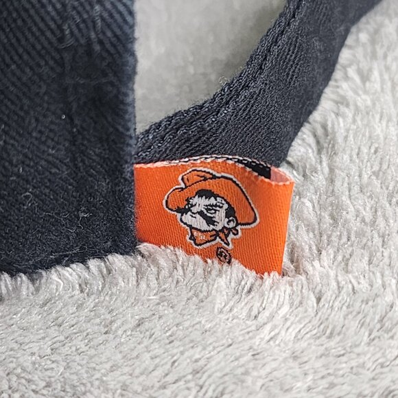 Oklahoma State University OSU Black Adjustable Baseball Cap By Top Of The World - Picture 6 of 11